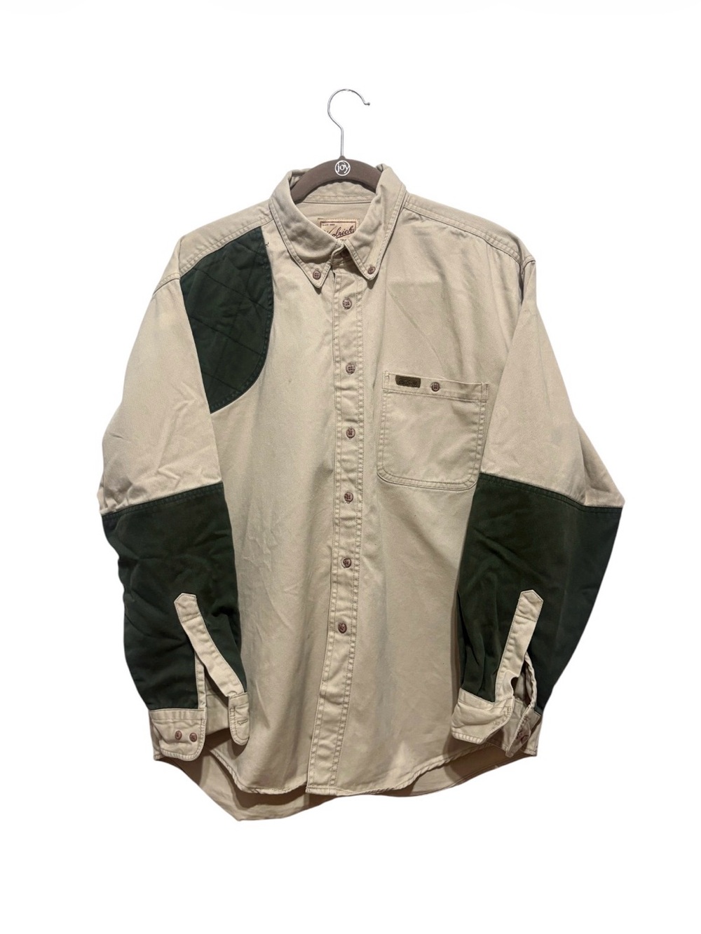 vintage Woolrich Men's Shooting/Hunting Shirt in khaki